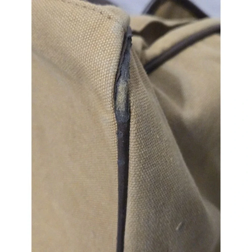 ZEP-PRO Khaki Brown Tan Canvas Leathrr Concho‎ Travel Duffel Bag 15